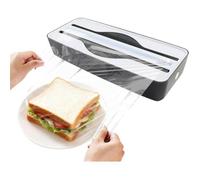 Distributeur de film alimentaire 2 en 1, avec fixation magnétique et double compartiment, coupe-sécurité pour film alimentai