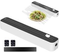 Distributeur de film alimentaire avec cutter magnétique et adhésif, distributeur de film étirable, tiroir, coupe-film, film alimentaire, distributeur de film alimentaire, organisateur de cuisine (noir