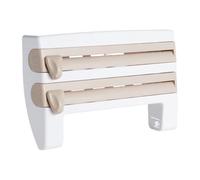 Distributeur de film alimentaire avec fonction de coupe, distributeur de rouleaux alimentaires, réutilisable, organisateur pour tiroir mural, rangement, emballage alimentaire, collations et restes