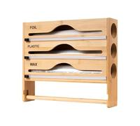 Distributeur de film de cuisine avec découpe, porte-film avec cutter, boîte de rangement multifonctionnelle, réutilisable, peu encombrant, pour cuisine, garde-manger, réfrigérateur