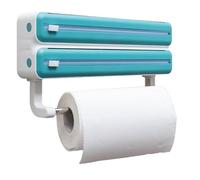 Distributeur de film étirable - Boîte de découpe de film, support de rouleau | Largement utilisé pour ranger les emballages muraux avec lame coulissante, étagère à mouchoirs pour tiroir de cuisine