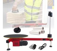 Distributeur de film étirable de table, machine d'emballage de palettes, distributeur de film électrique, banc d'emballage avec 4 rouleaux de film pour cartons de logistique express