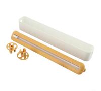 Distributeur de film étirable en plastique et d'aluminium avec base ventouse, coupe-glissière bidirectionnel en acier inoxydable, compact de 36 cm, organisateur d'emballage de cuisine ABS pour papier