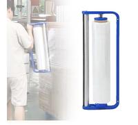 Distributeur de film étirable portable avec design à roulement fluide et cutter intégré pour emballer efficacement les palettes