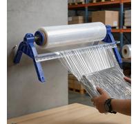 Distributeur De Film Étirable, Support De Table Et Mural, Compatible Avec Les Films Étirables Pe De 30 À 50 Cm, Lame De Coupe Métallique Intégrée, Cadre Robuste, Idéal Lemballage Lexpédition