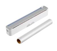 Distributeur De Film Magnétique - 37 X 5,5 Cm, Rechargeable, Peu Encombrant, Boîte De Découpe | Distributeur Ďe Film En Aluminium | Boîte Đe Coupe D́e F́ilm Plastique Rechargeable, Pour Cuisine, Réfri