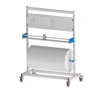 Distributeur de film plastique avec cutter, design 2 en 1 pour une manipulation de gros rouleaux, parfait pour les entrepôts et les usines, construction robuste et durable