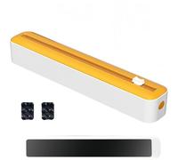 Distributeur De Film, Rangement Papier Alu Et Film Alimentaire, Boîte De Découpe De Film Alimentaire, Distributeur De Film Alimentaire avec Cutter, Dérouleur Film Alimentaire (Jaune et blanc)