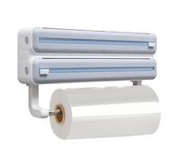 Distributeur De Film Transparent - Cuisine Multifonctionnel De 14,09 Pouces | Boîte De Coupeur En ABS - Support De Papier De Four À Double Couche, Longueur Ajustable,