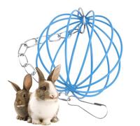Distributeur de Foin - Mangeoire À Foin Anti Gaspillage pour Lapin | Jouet à Ronger Suspendu Boule Mangeoire Métallique, Accessoire de Cage pour Petits Animaux Hamster Chinchilla
