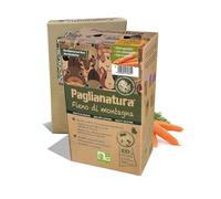 Paglianatura Distributeur de foin de montagne 700 g avec carottes naturelles - Accessoire pour lapins, rongeurs et petits animaux | Aliments sains et écologiques