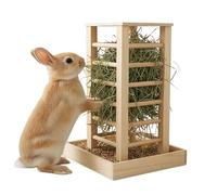 Distributeur De Foin pour Lapin Support Alimentaire Multifonction en Bois
