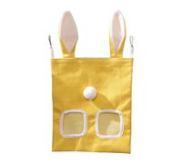 Distributeur de foin pour lapins avec 2 trous | Distributeur de fourrage résistant aux morsures de grande capacité Accessoires pour cages de lapins chinchillas et hamsters