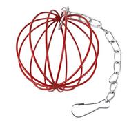 Distributeur de foin pour lapins - Distributeur de grille à foin de 15 cm, boule d'alimentation en métal suspendue | à mâcher Accessoires cage pour petits animaux Chinc