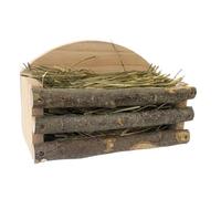 Distributeur de Foin pour Petits Animaux Support en Bois antimorsure à de | Râtelier à foin pour lapin en cage pour animaux chinchilla petit lièvre maison intérieur clôtures écuries p