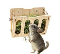 Distributeur De Foin Support-Mangeoire Bois Grande Capacité Monté sur Cage | Mangeoire À Foin En Bois Pour Hamster Chinchilla Furet Cage De Petits Animaux Maison Chambre Appartement