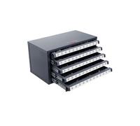 VEVOR Distributeur de Forets 60 Compartiments Étiquetés 33/64 à 63/64 po Boîte de Rangement pour Forets 5 Tiroirs Coffret Vide 37,5x20x20 cm Identification Facile Empilable Rangement Mèches Atelier