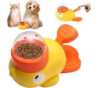 Distributeur de friandises interactif 2 en 1 pour chien en forme de canard pour chiens de petite et moyenne taille, en forme de canard rebondissant pour une alimentation saine et un entraînement au QI