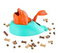 Distributeur de friandises interactif pour chien - Puzzle alimentaire en forme de baleine stimulant mentalement le jouet pour animaux de compagnie, système de distribution automatique d'oscillation