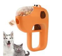 Distributeur de friandises pour chat - Catapulte - Jouet d'alimentation pour chat avec lanceur de friandises amusant, mangeoire interactive pour les voyages, outil d'entraînement amusant pour le