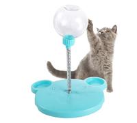 Distributeur de friandises pour chat, distributeur de friandises interactif pour chien, avec support stockage nourriture interactif amusant à ressort, pour l'exercice en intérieur des animaux d