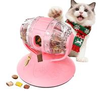 Distributeur de friandises pour chat - Distributeur de nourriture réglable à roulettes - Jouet interactif pour chat en forme de tonneau de bière - Enrichissement pour manger lentement | Jouet
