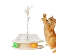 Distributeur de friandises pour chat | Jouet interactif pour chat avec baguette à ressort et balles - Jeu d'alimentation pour animal de compagnie, exercice de chasse, simulation de soulagement de
