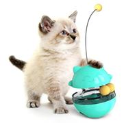 Distributeur de friandises pour chat, jouets interactifs pour chat indépendants, jouets intellectuels pour chatons, distributeur de friandises pour chat, gobelet pour chat, avec mangeoire et balle
