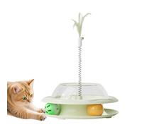 Distributeur de Friandises pour Chat,Jouets Interactifs Pour Chats Avec Canne À Ressort Et Billes | Distributeur de Nourriture, Jeu d'Alimentation pour Exercice et Stimulation Mentale - Divertissement