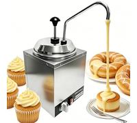 Distributeur De Fromage Nacho Et Chauffe-Fudge Chaud avec Pompe, Réglage De Température 30-85℃ - Chauffe-Sauce en Acier Inoxydable 2-7L pour Fudge Chaud, Fromage, Caramel, Chocolat À Usage