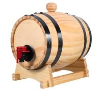 Distributeur de Fût de Vin 1l en Bois de Chêne pour Bar | Fête Bière, Restaurant et Service de Table, Stabilité Solide, Usage Polyvalent