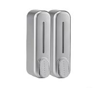 Distributeur de gel douche et shampooing avec fonctions anti-fuite, fixation murale pour un accès et une organisation faciles (argenté)
