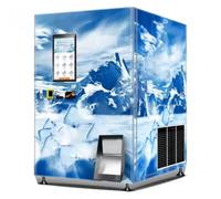Distributeur de glace commercial, distributeur automatique 24 heures avec | Conçu pour les sites commerciaux avec une capacité de 100 kg/jour, écran LCD, surveillance à distance et configurations