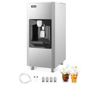 VEVOR Distributeur de Glaçons 9 kg/min, Bac de Stockage de Glace avec Capacité de Stockage de 80 kg, Distribution Automatique avec Broyeur, Pieds Réglables en Hauteur, pour Machine à Glaçons Bureau