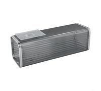 Distributeur de gobelets en papier couvert pour utilisation murale intérieure avec distributeur sensible à l'étirement et orientation verticale peu encombrante (gris transparent)