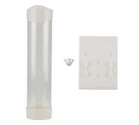 Distributeur de Gobelets en Plastique, Couvercle de Distributeur de Gobelets en Plastique en Papier Papier Jetable en Plastique Porte-gobelet à Bouton Unique, Distributeurs de
