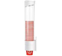 Distributeur de gobelets,Grand type de traction,Peut être monté,Convient pour un cone de 7 à 12 oz ou une tasse plate de 17 pouces,Montage du tube,Attractif dans le bureau à la maison (blanc, grand)