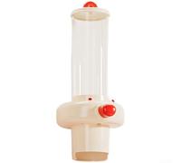 Distributeur de gobelets monté de type presse - Capacité de 40 tasses - Installation sans perçage - Couvercle transparent pour bureau et cuisine - Rose crème
