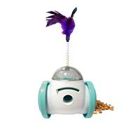 Distributeur de jouets en forme de balle pour animaux de compagnie, jouet qui fuit la nourriture pour chien avec plume | Jouet distributeur de friandises interactif pour chien, jouet d'entraînement