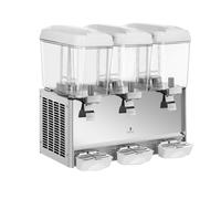 Royal Catering Distributeur à jus fontaine boissons réfrigérées (trois cuves d'une contenance totale de 54 litres, jusqu'à 12 heures d'utilisation, sans BPA)