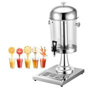 Distributeur de jus avec robinet et compartiment à glace - Distributeur d'eau et cocktail en acier inoxydable pour boissons fraîches