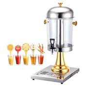 Distributeur de jus avec robinet et compartiment à glace - Distributeur d'eau et cocktail en acier inoxydable pour boissons fraîches