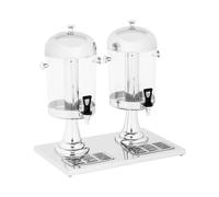 Royal Catering Fontaine à Boissons Distributeur de Boissons RCSD-2 (2x7L, incl. bacs à égouttements, pour verres de 14,5 cm max. de hauteur, 4 pieds antidérapants en caoutchouc)