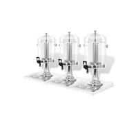 Distributeur de jus en acier inoxydable 3 x 8 L Transparent et acier inoxydable G