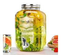 Distributeur de jus pour fêtes - Pichet transparent anti-fuite avec robinet - Couvercle pour distributeur d'alcool | Pour limonade, champagne, barbecues, pique-niques, terrasses, anniversaires