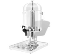 Distributeur de jus - vidaXL - 8 L - Acier inoxydable - Robinet - Bac d'égouttement