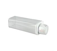 Distributeur de lessive en poudre avec couvercle transparent en polypropylène et bec verseur à visser pour une utilisation soignée et contrôlée (1100 ml)