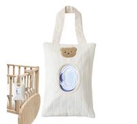 Distributeur de lingettes - Distributeur de lingettes pour bébé | Porte-lingettes | Pochette rechargeable en coton avec sangle de suspension | Organiseur de mouchoirs humides pour salle de bain