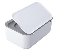 Distributeur de lingettes humides avec couvercle, étui de rangement en plastique PP avec joint en caoutchouc pour chambre de bébé, voiture, bureau et cuisine, gris