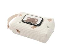 Distributeur de lingettes humides - En coton, grand distributeur de lingettes humides de 20 cm pour bébé, sac portable | Distributeur de lingettes humides, porte-mouchoirs rechargeable pour sac à